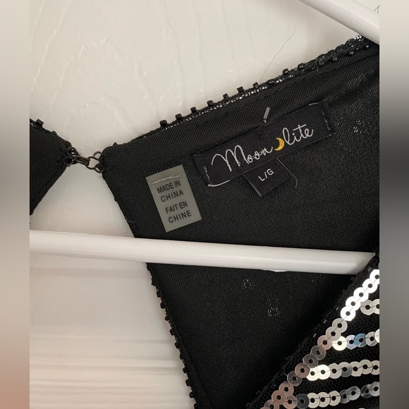 Sequin beaded backless party dress - Picture 3 of 4